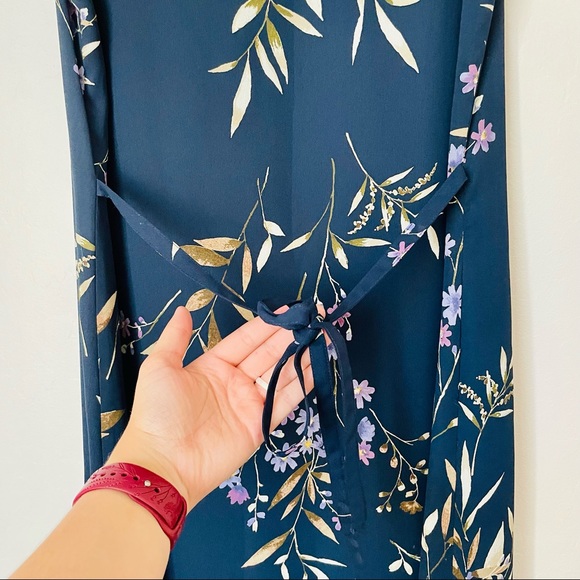 ✨SOLD✨Amanda Smith Semi-Sheer Floral Dress Size Medium - Picture 6 of 9